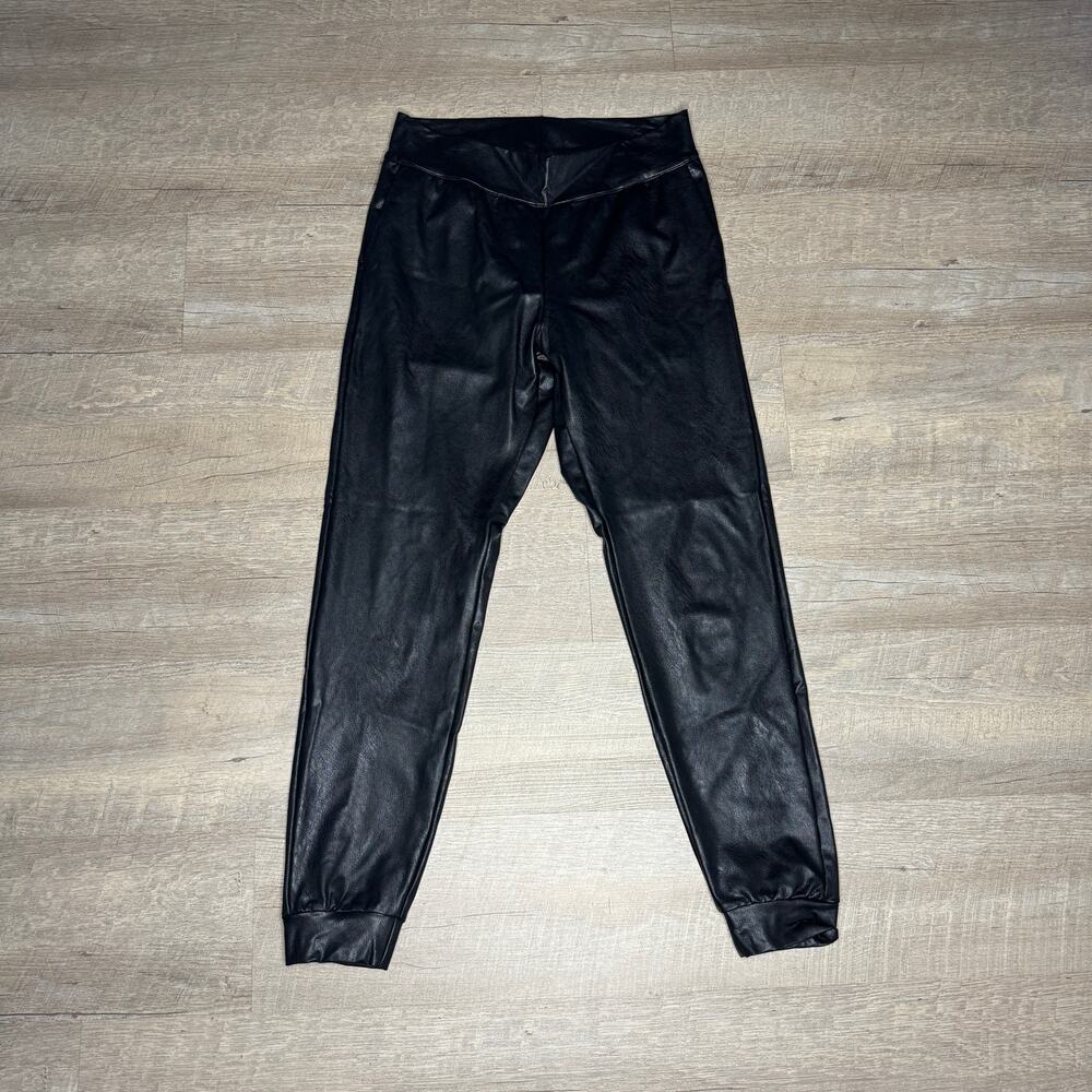 COMMANDO Vegan Faux Leather Jogger  Stretch Work Minimal Luxury Size Medium $158